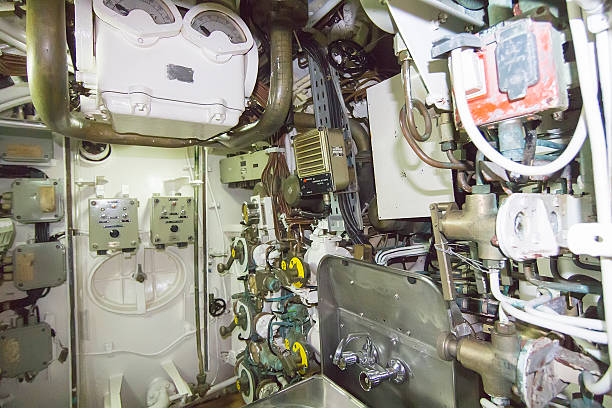 istock adjustment and control panels of an old submarine 466870733