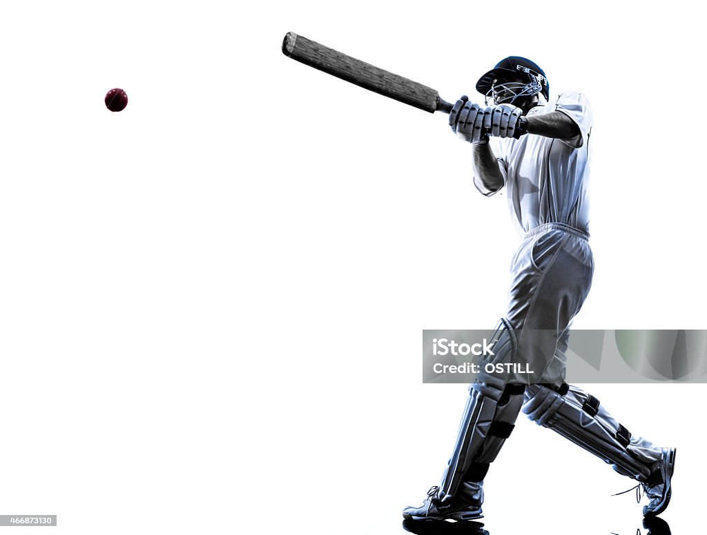 silhouette batteur de Cricket joueur - Photo de Cricket libre de droits