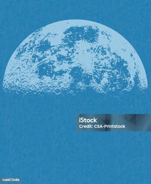 Blue Moon Vector Blue Moon Stock Illustration - Download Image Now - Outer Space, Blue ...