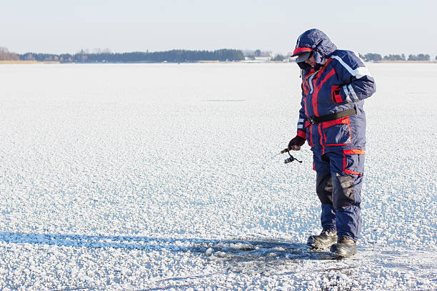 Winter fishing for perch