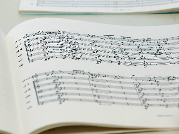 istock Closeup on a musicbook with notes.JH 466880347