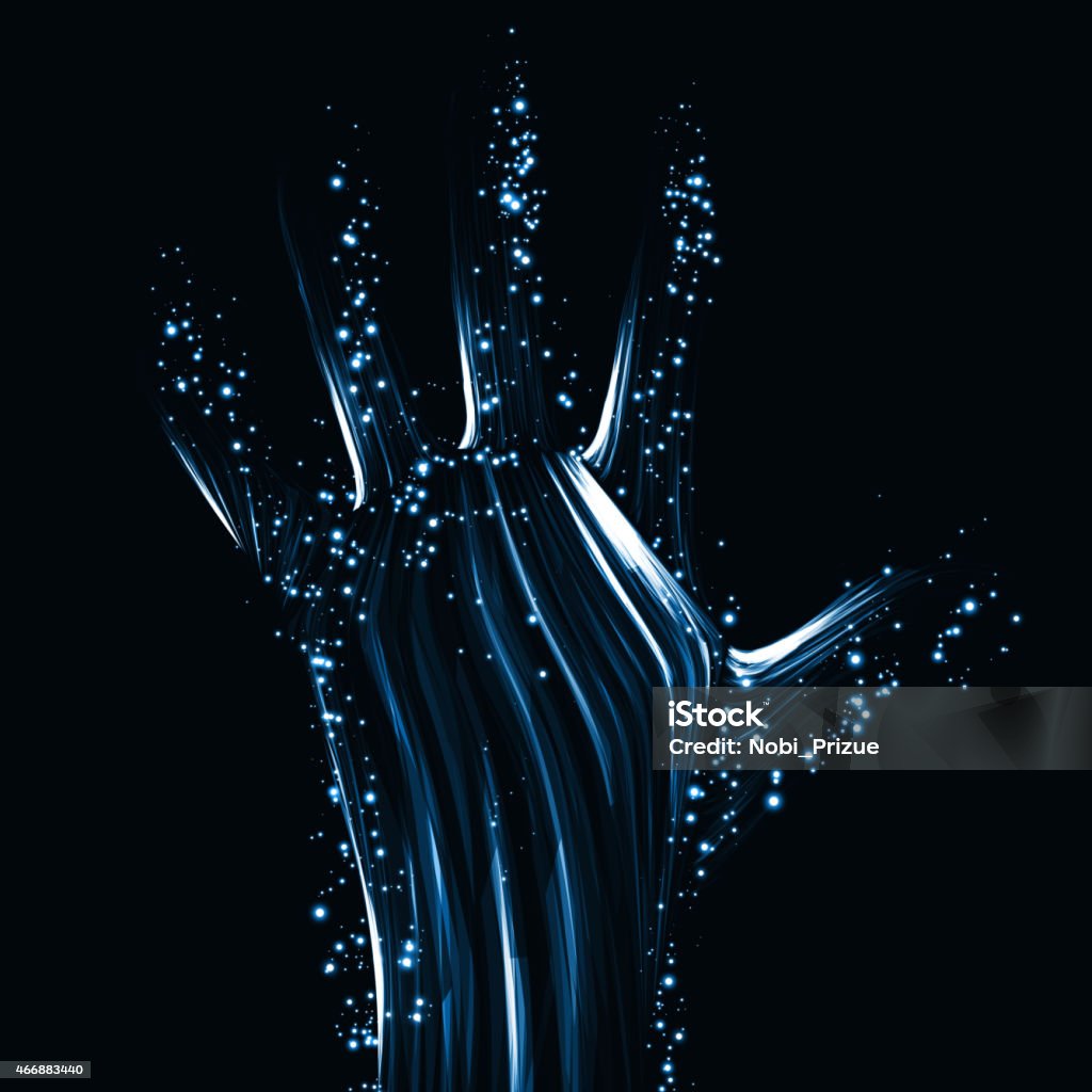 Abstracted Hand Abstract Light Hand Stock Illustration - Download Image Now - Handprint ...