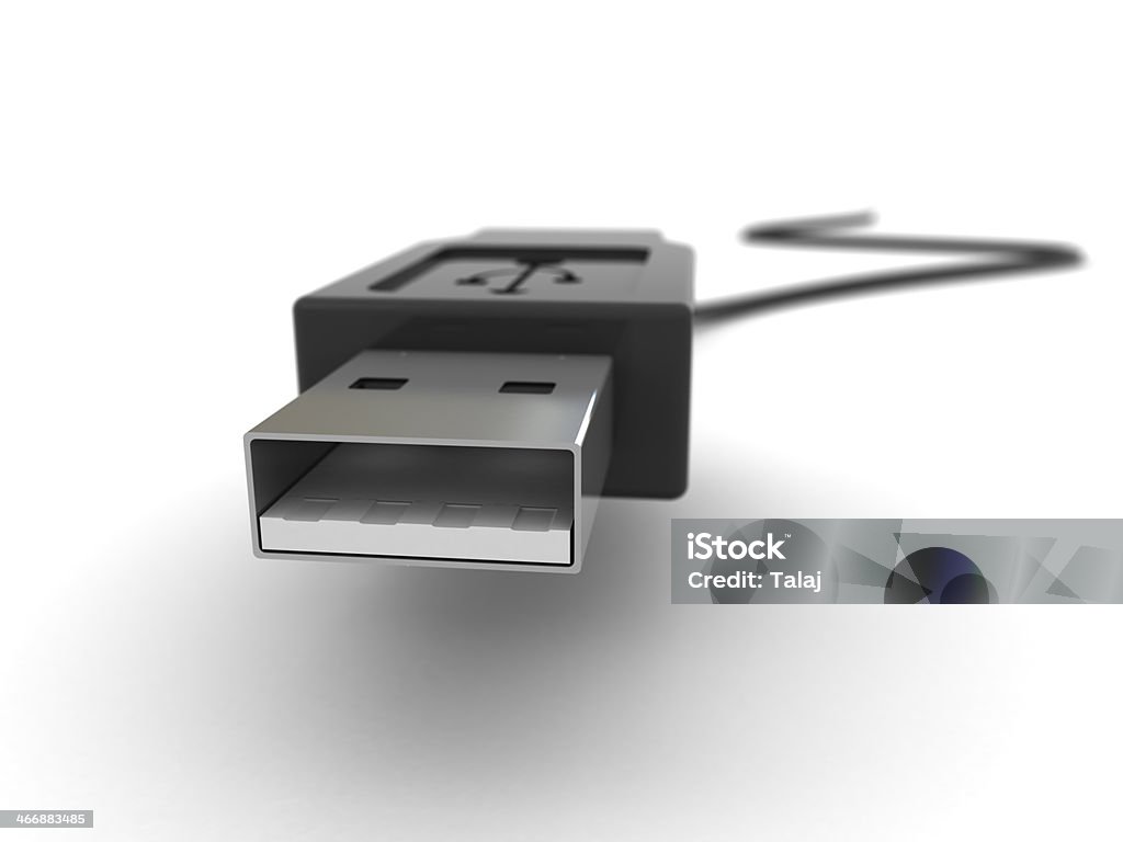 Cabo Usb - Foto de stock de Branco royalty-free