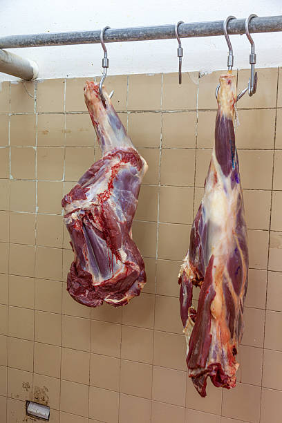 istock Halal meat in a butcher shop 466883512