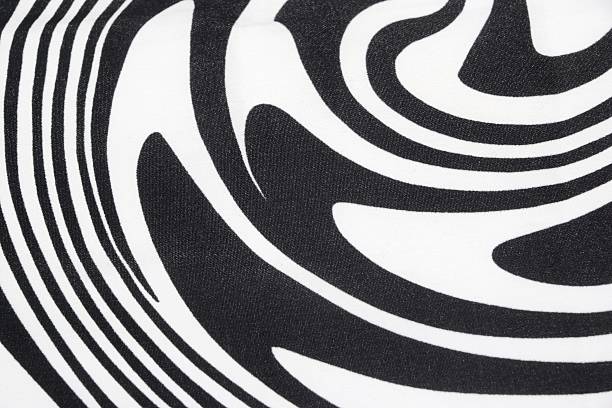 istock Black and White Fabric with  Swirl or Zebra Pattern 466883942