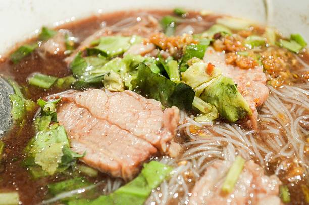 istock Asian noodle with blood 466886696