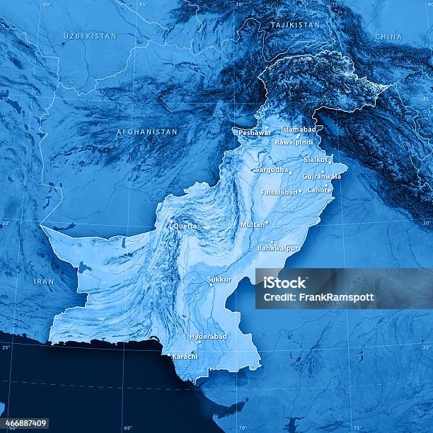 Mapa Pakistán Versión En Inglés Foto de stock y más banco de imágenes de Pakistán - Pakistán, Karachi, Mapa