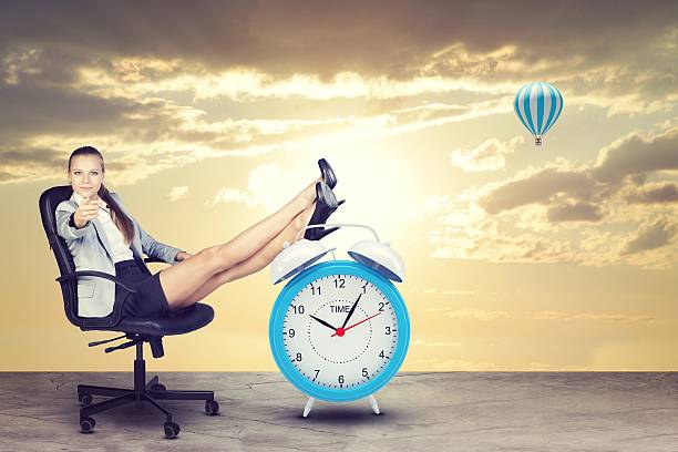 istock Woman in jacket, skirt sitting on chair. Evening sunset. Background 466887708