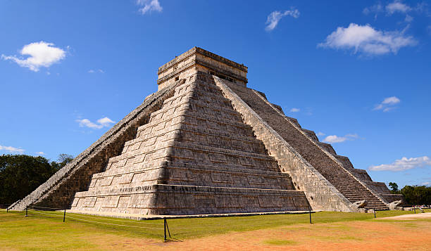 istock Ancient Chichen Itza Mayan Kukulcan pyramid in Mexico 466888458