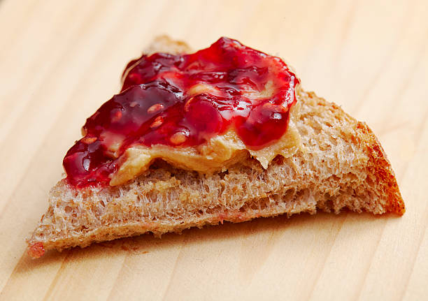 istock Bread with peanut butter and jelly 466891874