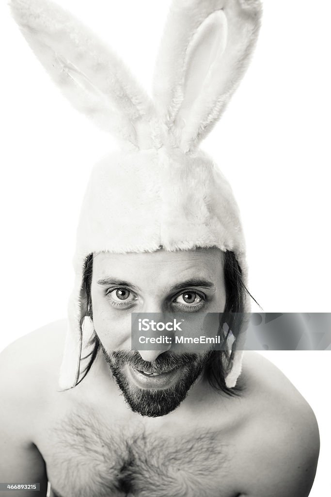 Niedorzeczne rabbit - Zbiór zdjęć royalty-free (Mężczyźni)
