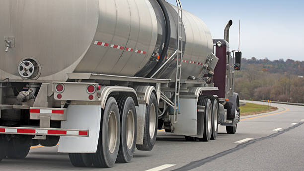 istock Semi Tanker Truck, Closeup 466893595
