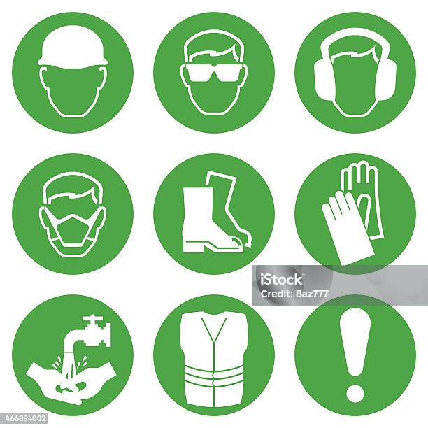 Construction Industry Illustrated Icons Stock Illustration - Download Image Now - 2015, Art Product, Boot