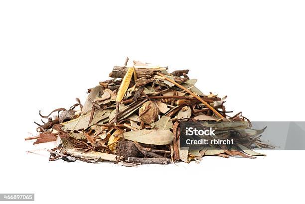 Mulch White Background Stock Photo - Download Image Now - Heap, Garbage, Leaf