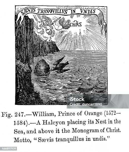 Символуильям Принц Оранжевый — стоковая векторная графика и другие изображения на тему XVI век - XVI век, Антиквариат, Без людей