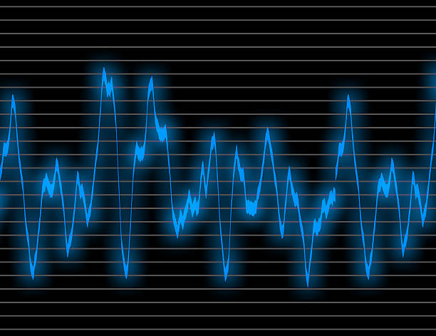blu sfondo di forma d'onda - high frequencies foto e immagini stock