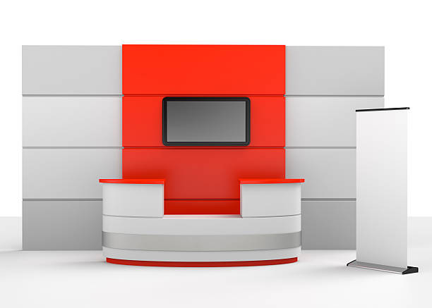 istock booth or kiosk with tv display 466901282