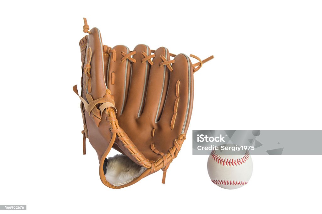 baseball glove and ball baseball glove and ball isolated on white background 2015 Stock Photo