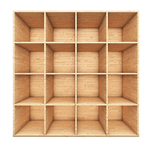 istock Wooden book shelf 466906102
