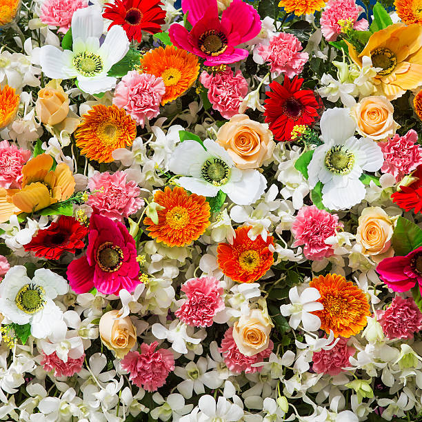 istock Beautiful flowers background for wedding scene 466911872