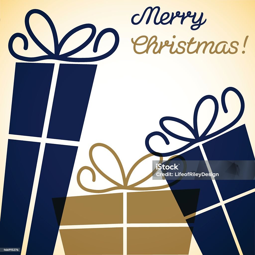 Christmas present overlay card in vector format 2015 stock vector