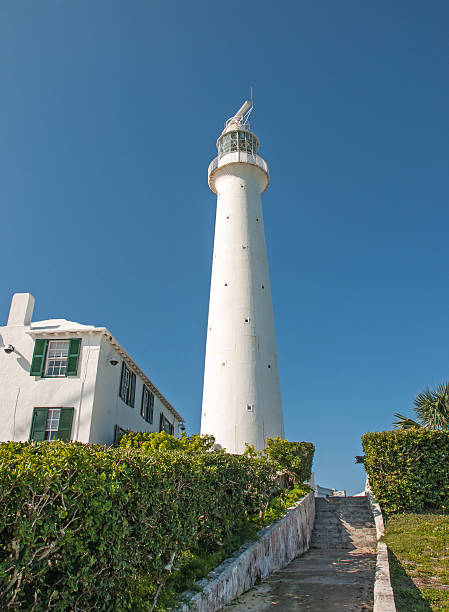 istock Gibbs Lighthouse, Bermuda, from the entrance walkway. 466917660