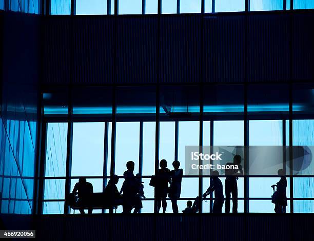 Silhouettes Of Business People Stock Photo - Download Image Now - 2015, Adult, Airport
