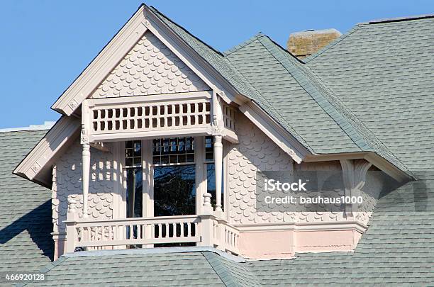 Victorian Architectural Detail With Gingerbread Shakes Stock Photo - Download Image Now