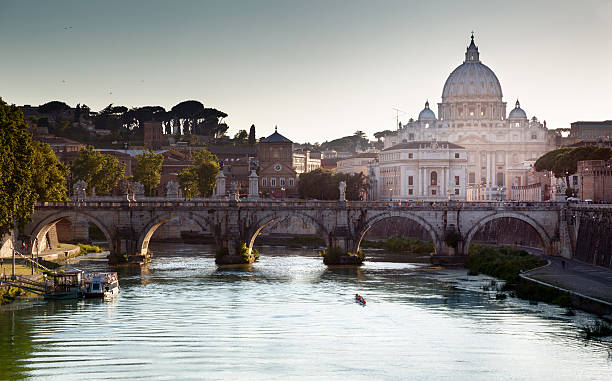 istock view on Tiber and St Peter Basilica in Vatican 466920760