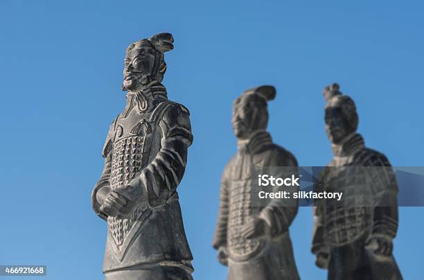 Replica Of Members Of The Imperial Terracotta Army In Xian Stock Photo - Download Image Now