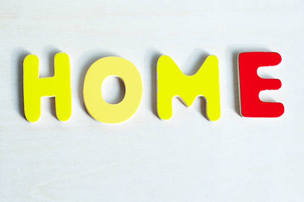 istock Home With Colourful Wooden Letters 466921798