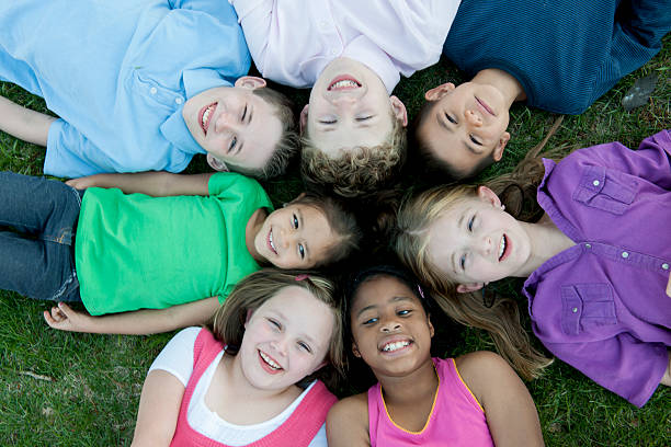 istock Children with Heads in Circle 466922526