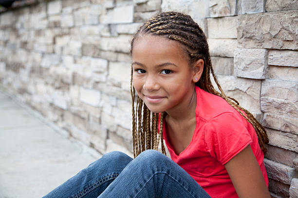 istock Beautiful African American 6 year old outside 466925005