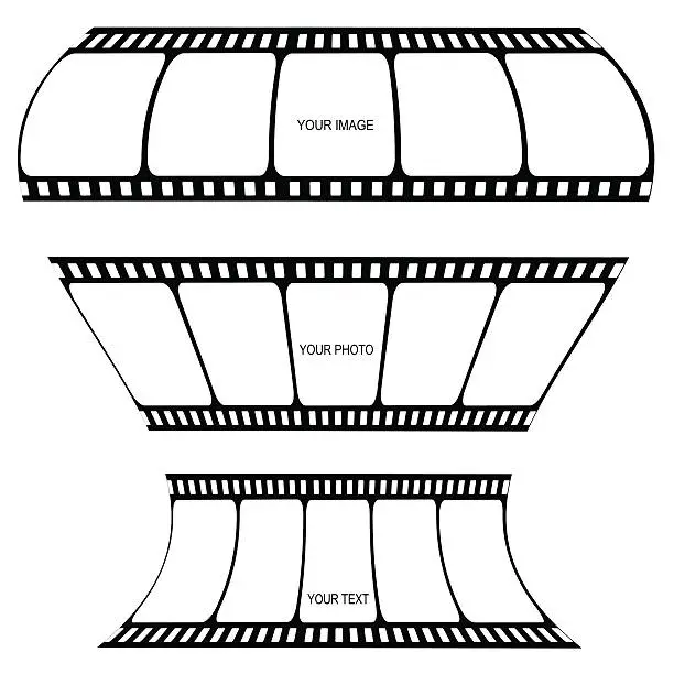 Vector illustration of Film strip set