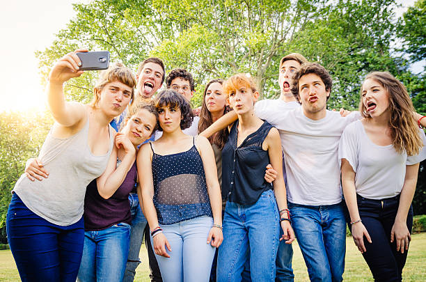 istock Friends Selfie At The Park 466925066