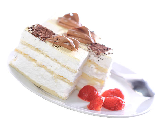 istock Sponge cakes, frozen strawberr . Isolated 466929443