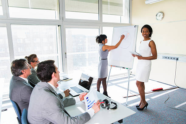 istock Business people in education room listening lecture 466929656