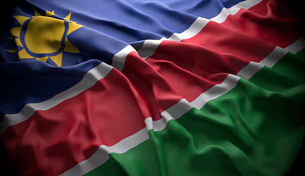 istock Namibia, Windhoek national official state flag 466929702