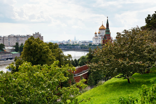view of Moscow from Kremlin in summer day