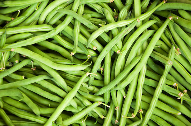 istock Fresh green French bean background 466930709
