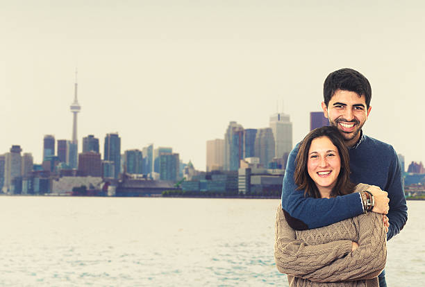 istock Couple standing in front of the toronto skyline 466931631