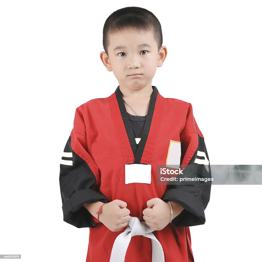 Ritratto di ragazzo di karate si sposta - Foto stock royalty-free di Adulto