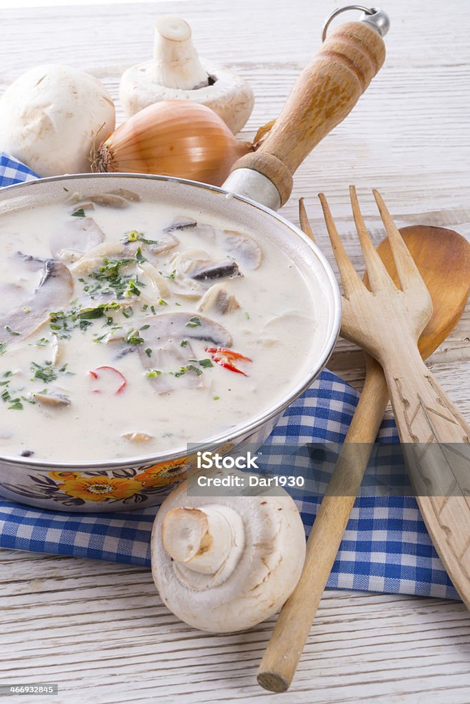 mushroom sauce Cream - Dairy Product Stock Photo