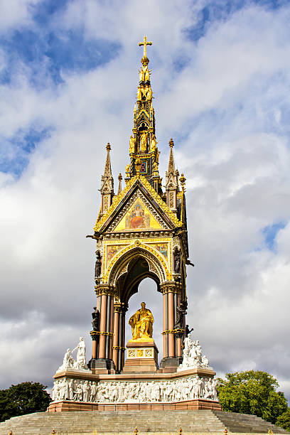 prince albert memorial - statue architecture sculpture formal garden fotografías e imágenes de stock