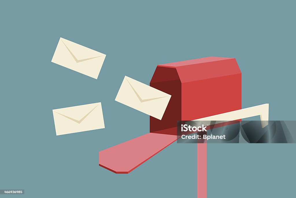 Caixa de correio - Vetor de Aberto royalty-free