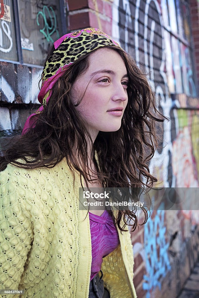 Freespirit A young woman in bohemian fashion in the city. Art Stock Photo