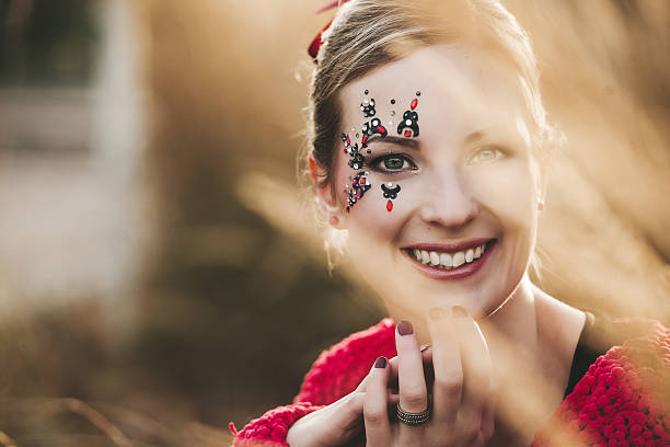 istock Beautiful woman with creative make-up 466937305