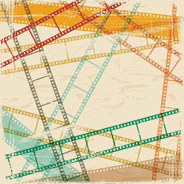 Vintage scratch background with film frame as a EPS10 vector Vintage scratch background with film frame. Vector Eps 10. positive negative slide stock illustrations