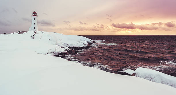 istock Sunset Snow in Peggy's Cove 466941332