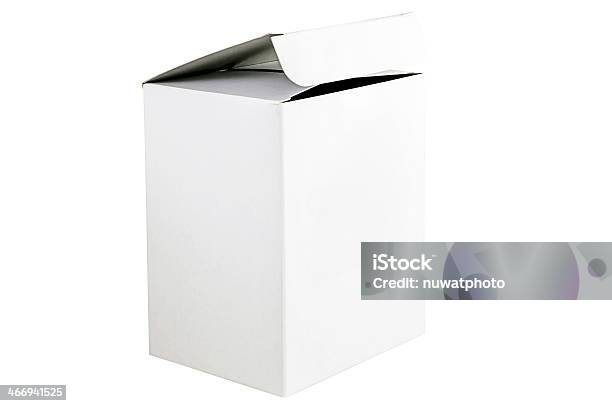 Caixa Branca Isolada - Fotografias de stock e mais imagens de Branco - Branco, Caixa, Caixa de presentes